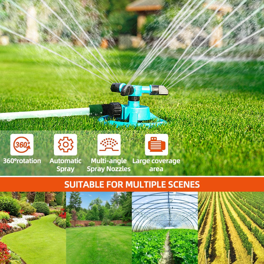 360Β° Rotating Water Sprinkler for Garden