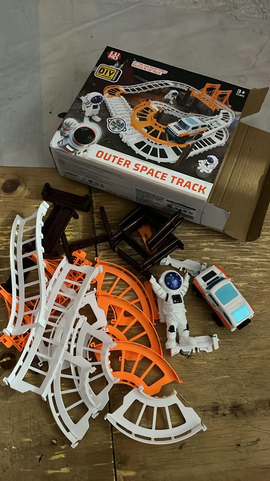 Astronaut Spaceship Track Set - Outer Space Toy Set for Kids